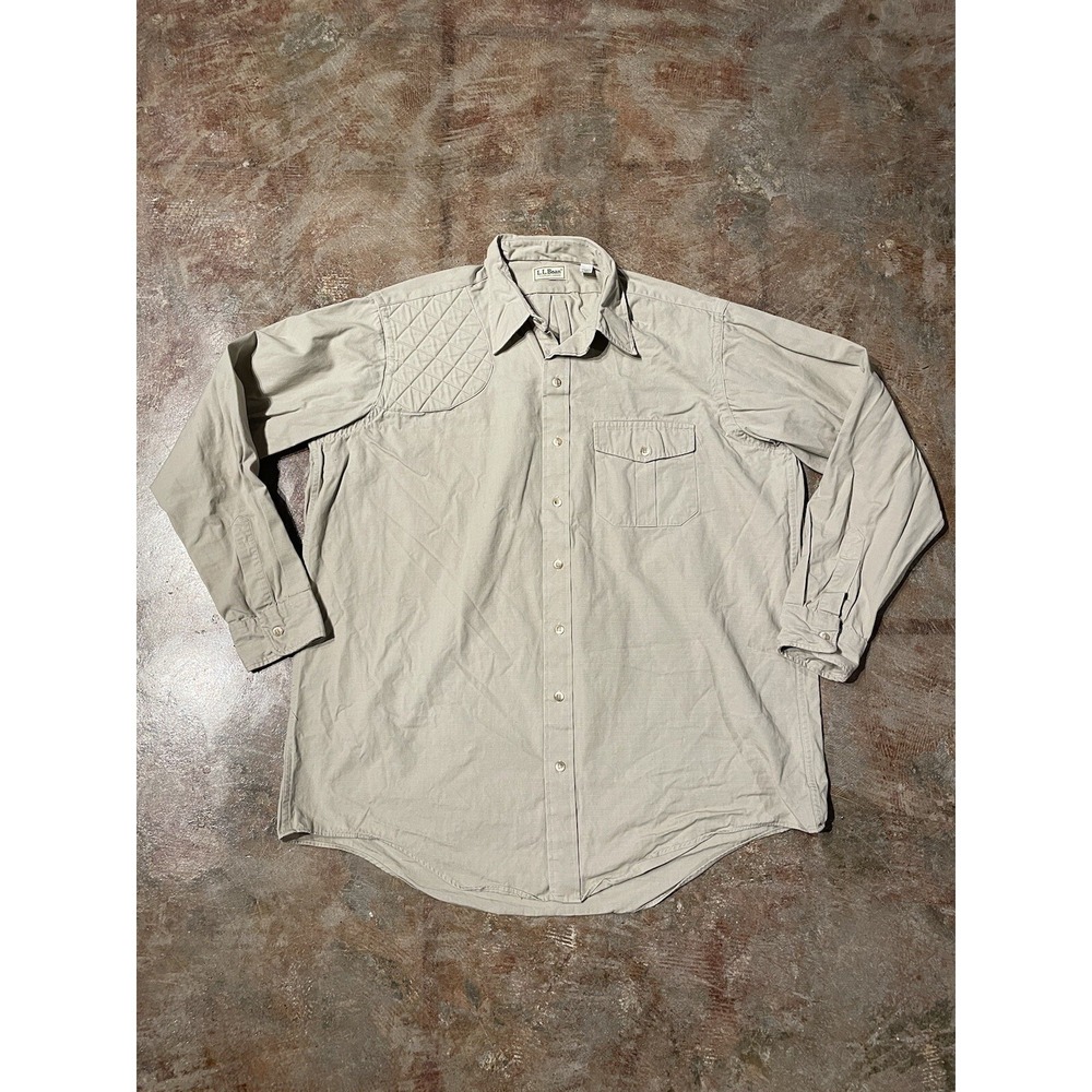 Vintage LL Bean Long Sleeve Shooting Hunting Button Up Shirt Sz XL *